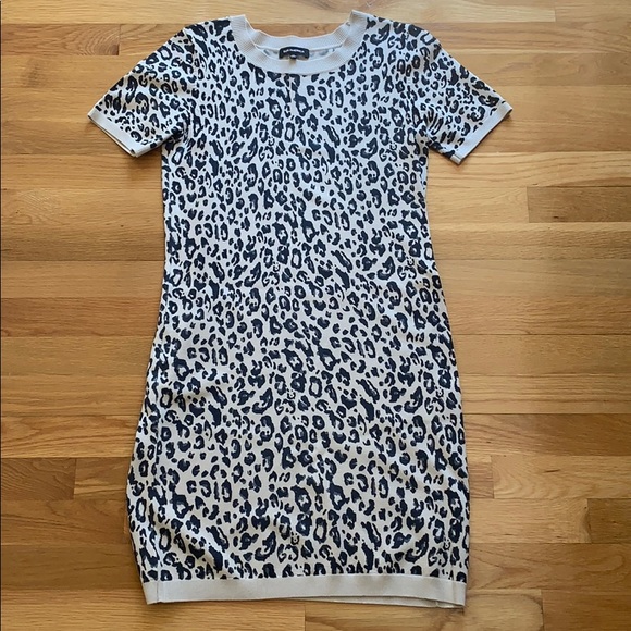 cheetah sweater dress